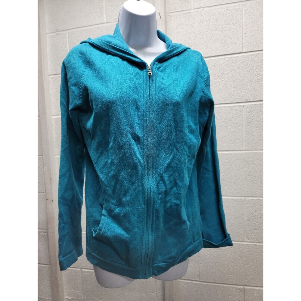 Eddie Bauer Women’s Teal SZ M Full Zip Up Hoodie Jacket